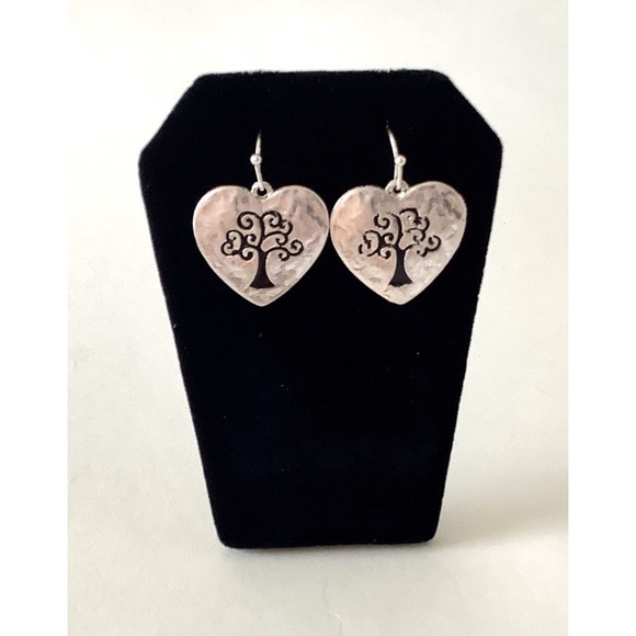 Tree of Life Heart Earrings - Picture 3 of 3